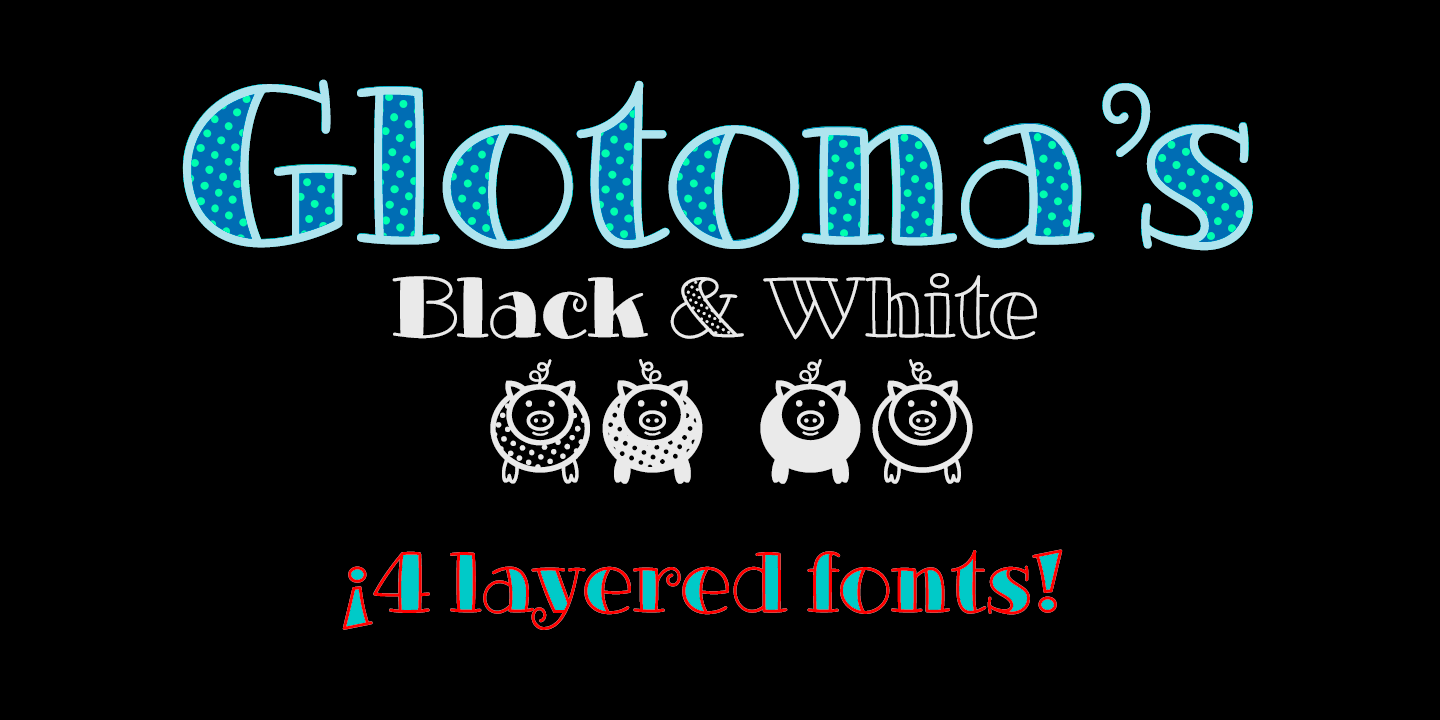 Пример шрифта Glotona